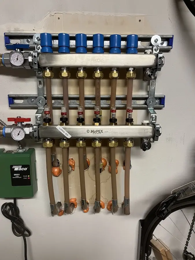 Plumber performing Gas Leak Detection at a residential property in Broken Bow